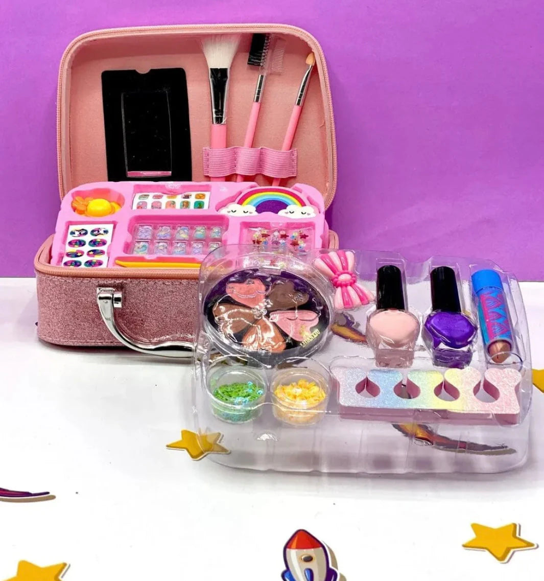 Girls Real Makeup Kit –  Cosmetic Toy Set for Kids
