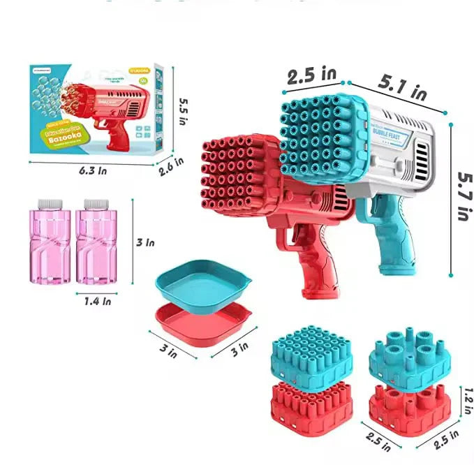 Bubble Gun Bazooka for Kids Colorful Bulbulay Maker