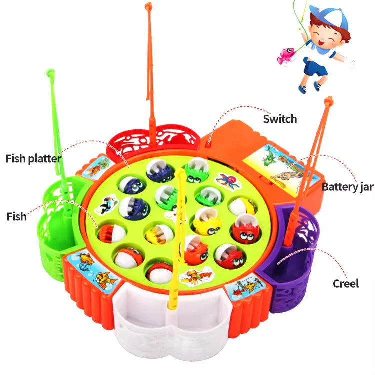 Magnetic Fishing Game Toy For Kids  – 15 Fishes & 4 Rods for Kids